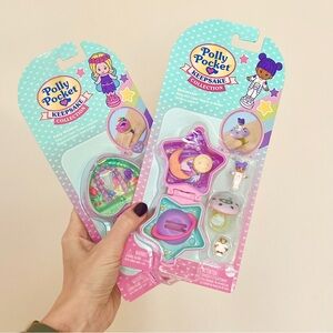Polly Pocket Keepsake Collection Ring Set of Two - Fairy Meadow - Star Dream